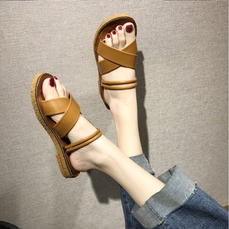HBJWOV Slippers for Women Wearing Sandals on the Outside Crossed Two Sandals for Women S Shoes3