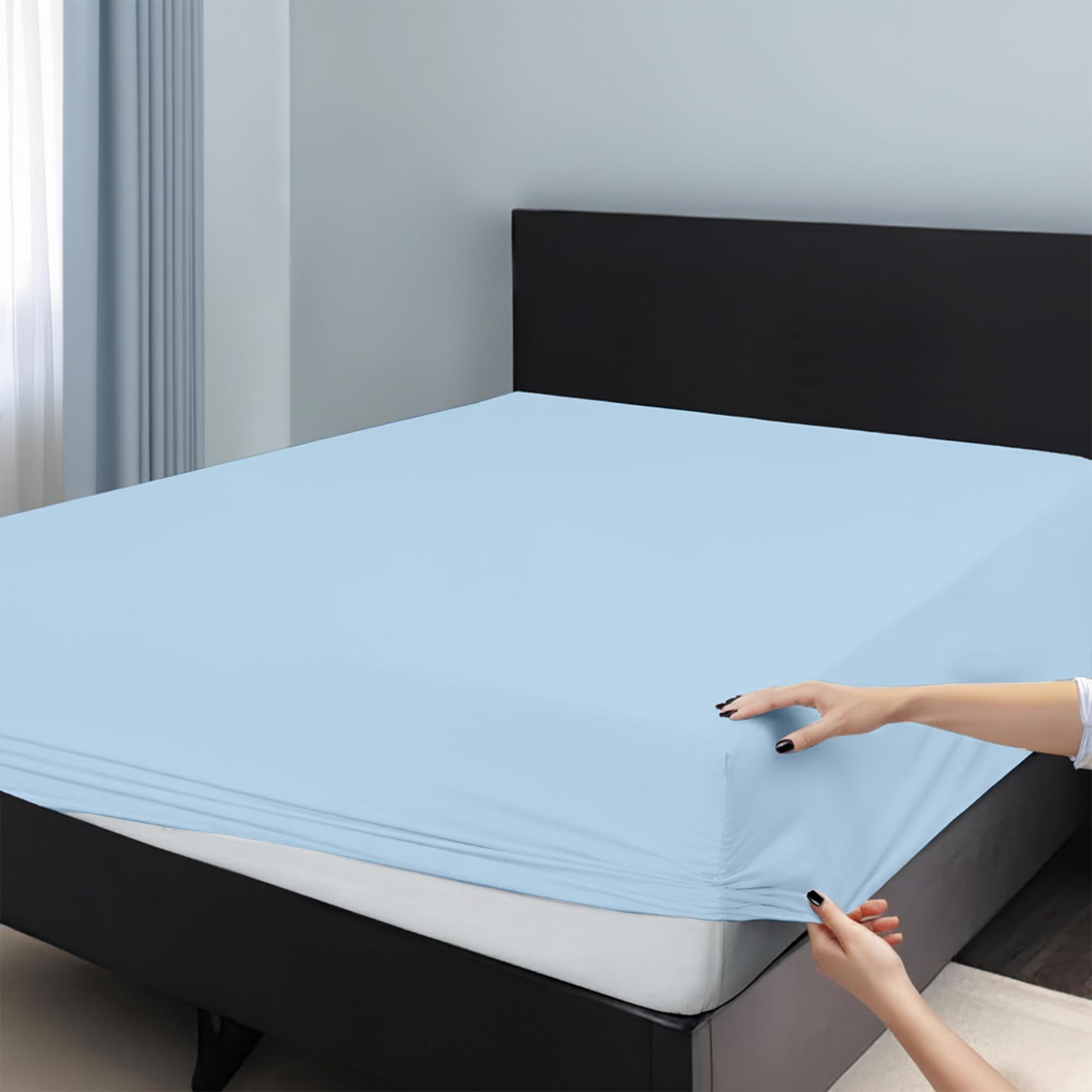 Cot Size : 33 X 75 Fitted Sheet – Ultra Soft 1800 Microfiber – Deep Pocket Fits Up to 8” Mattress – Wrinkle & Fade Resistant – Single Fitted Bottom