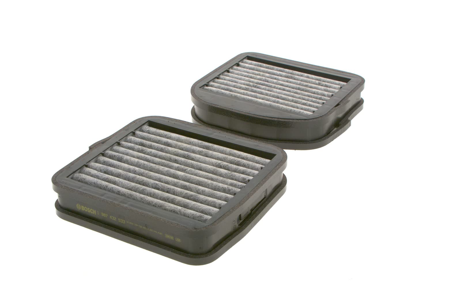 Bosch Filtro Abitacolo ai Carboni Attivi R2533, Filtro di Ricambio - Contro cattivi odori, polline e polvere per un'aria più pulita all'interno del veicolo - 2 Filtri | Compatibile con: MAYBACH 57, 62, MERCEDES-BENZ E-CLASS, E-CLASS Pritsche/Fahrgestell,