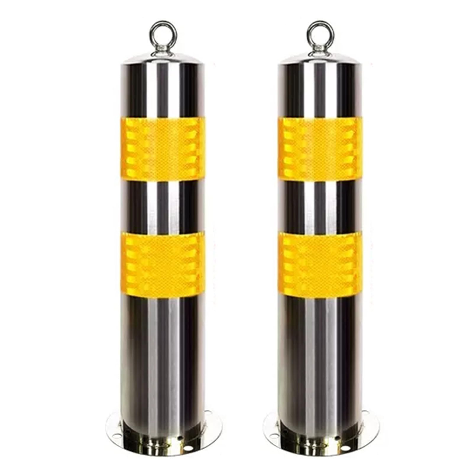 WOTZOV Driveway Security Posts, Traffic Delineator Post Safety Cone Barrier Delineator Post Stainless Steel Security Posts For Driveways Traffic Cone Safety Barrier Delineator Post C,2 Pack