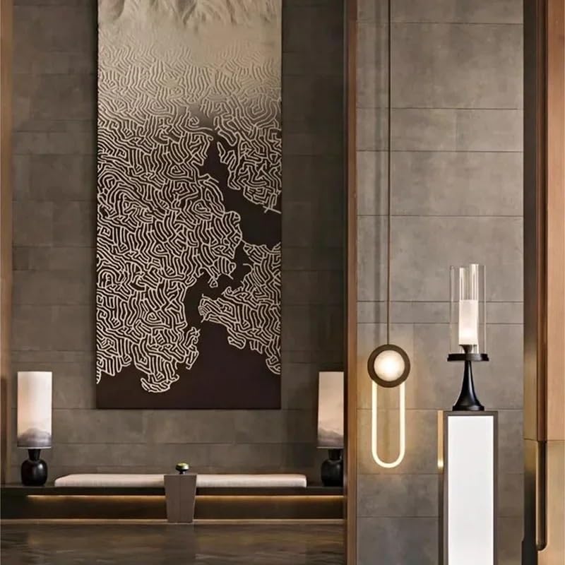 Lustre moderne et créatif, la suspension LED en marbre qui illumine vos moments en famille
