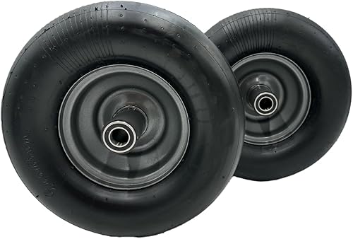 Miniatura 2 de Juego de 2-11x6.00-5 - Conjunto de ruedas planas de color gris oscuro, compatible con la pieza OEM 07101105, compatible con los modelos: IKON XL y