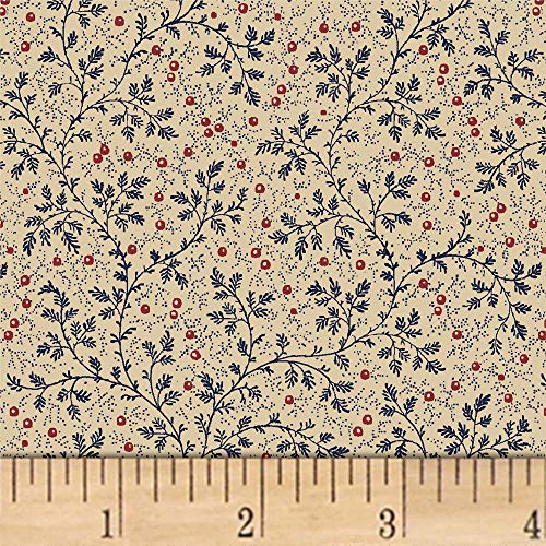 Windham Fabrics Berry Vine 108'' Wide Back Fabric, Navy, Fabric By The Yard