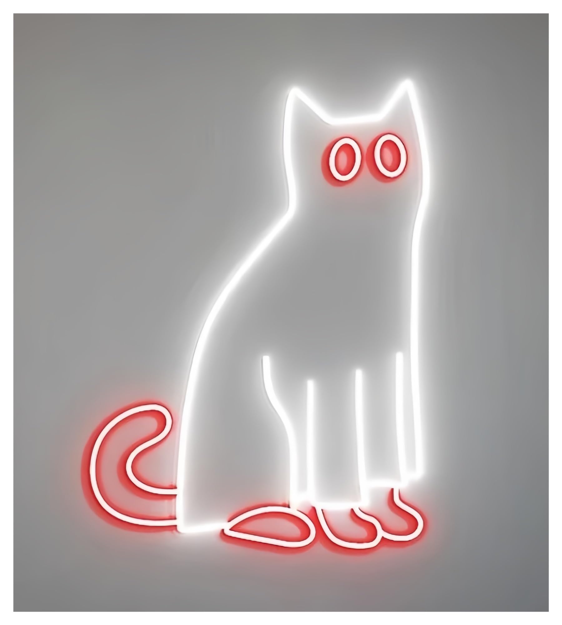 SHOUXI Sign Lamp Ghost Cat Neon Sign, Halloween Door Decor(C,40cm)