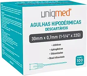 Uniqmed, Agulha hipodérmica Uniqmed 30x0,7 22g