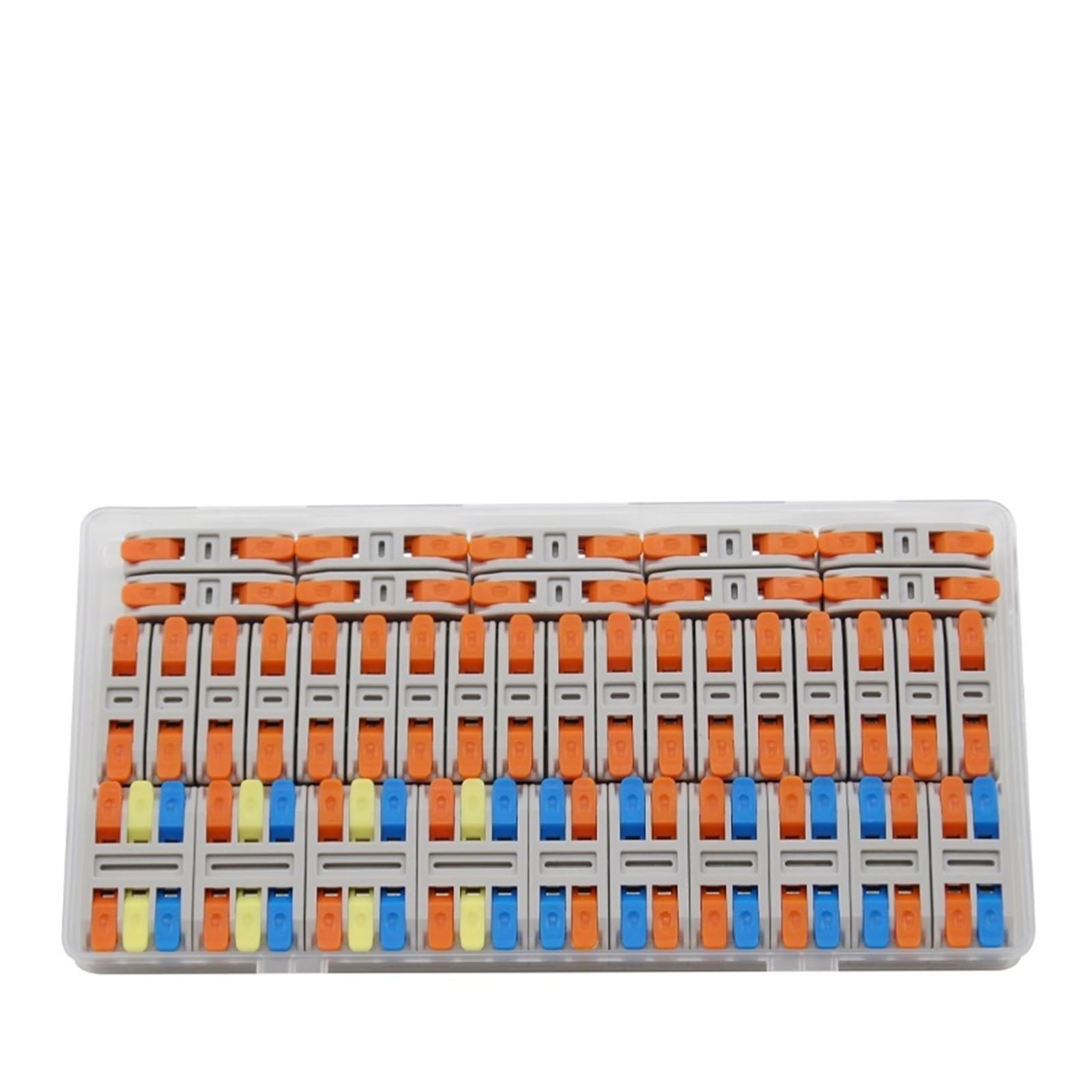 38 connettori for Cavi a Leva elettrici in Scatola 1 in 1 Uscita, 2 in 2 uscite, 3 in 3 uscite BV Morsetto for Cavo Elettrico con connessione Diretta (Color : 229B-38PCS)