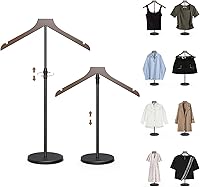 Vista 16 de OLV Torso de maniquí con base de mármol, soporte de exhibición de camisa ajustable de 18 a 34 pulgadas para tienda de vendedores, forma de vestido