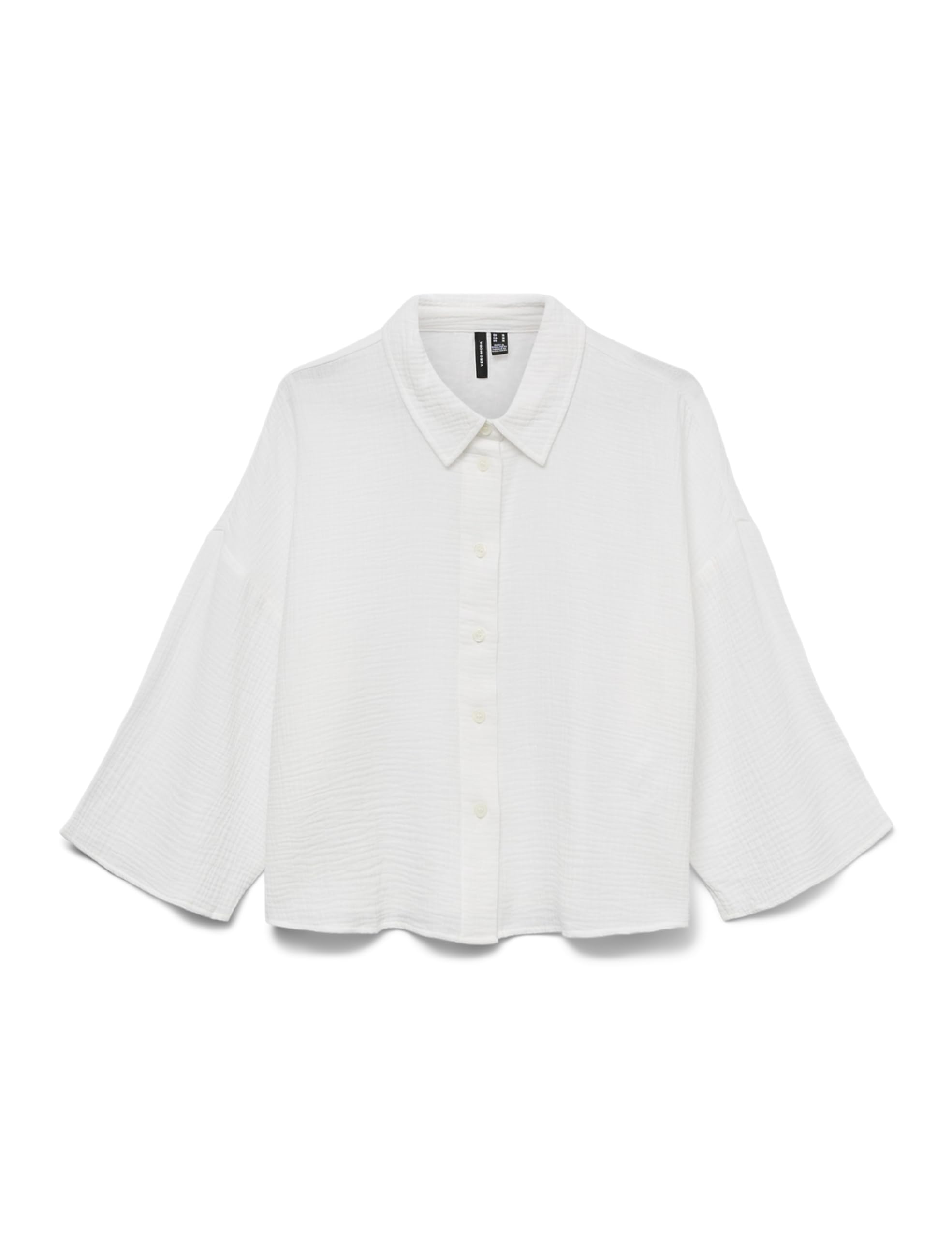 VERO MODA VMNATALI Crop Shirt WVN Noos Snow White, Snow White, M