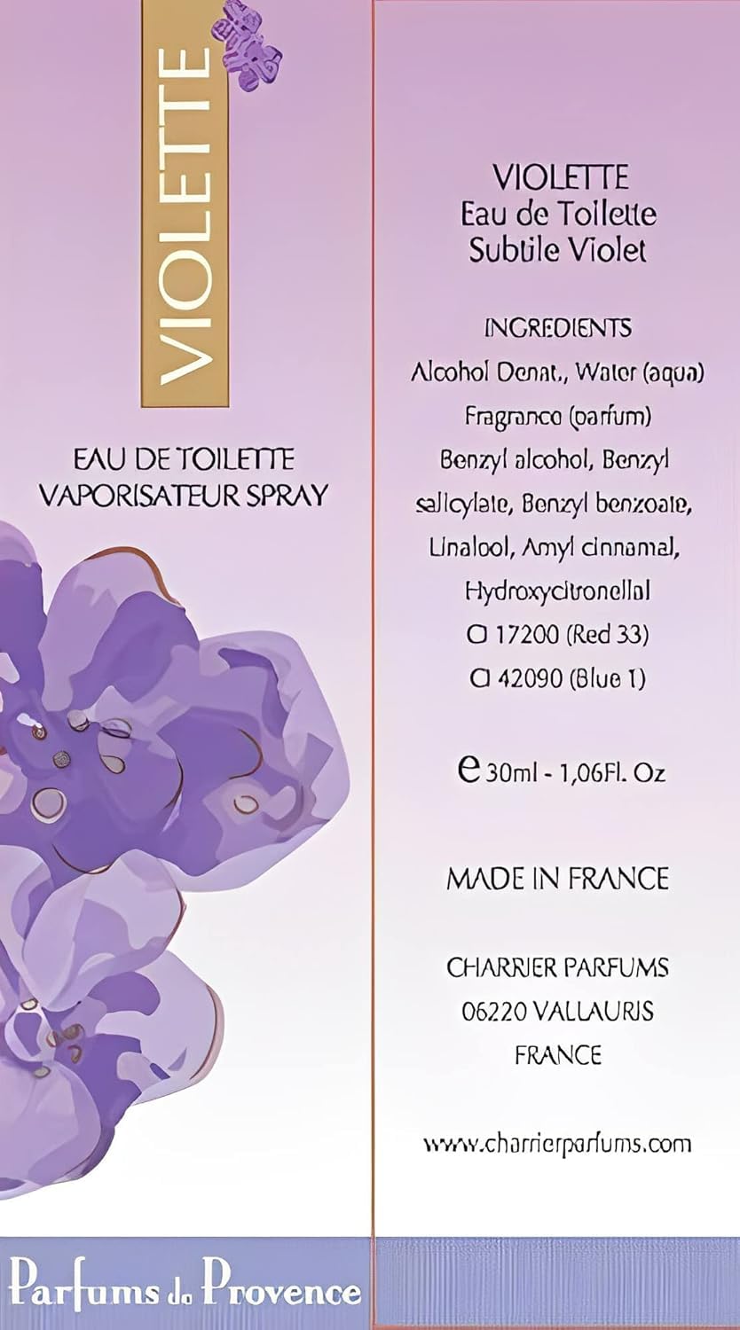 Charrier Parfums Spoof zapachy seria produktów Provence Spray, woda toaletowa fiołki, 30 ml