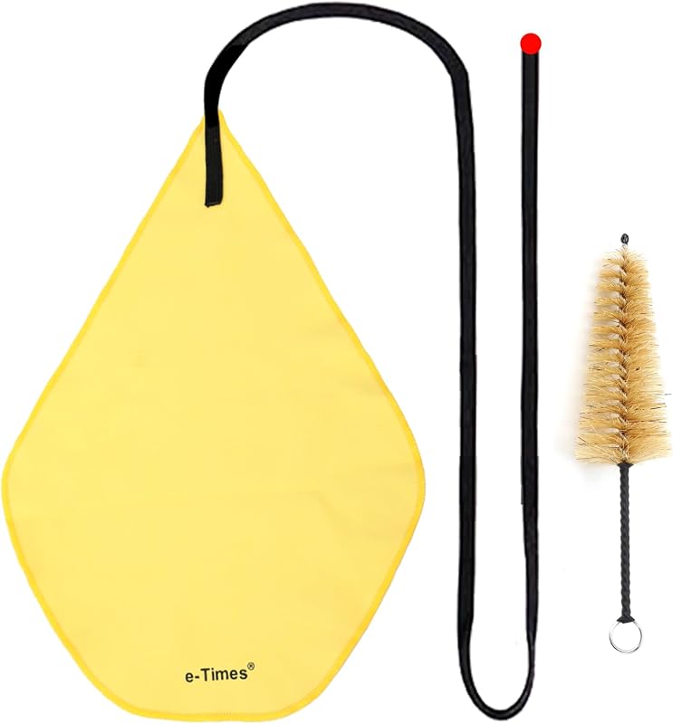 Clarinet Cleaning Kit, Clarinet Cleaning Cloth & Swab Suitable Clarinet, Cotton Silk & Mouthpiece Brush Can Effectively Clean Dirt