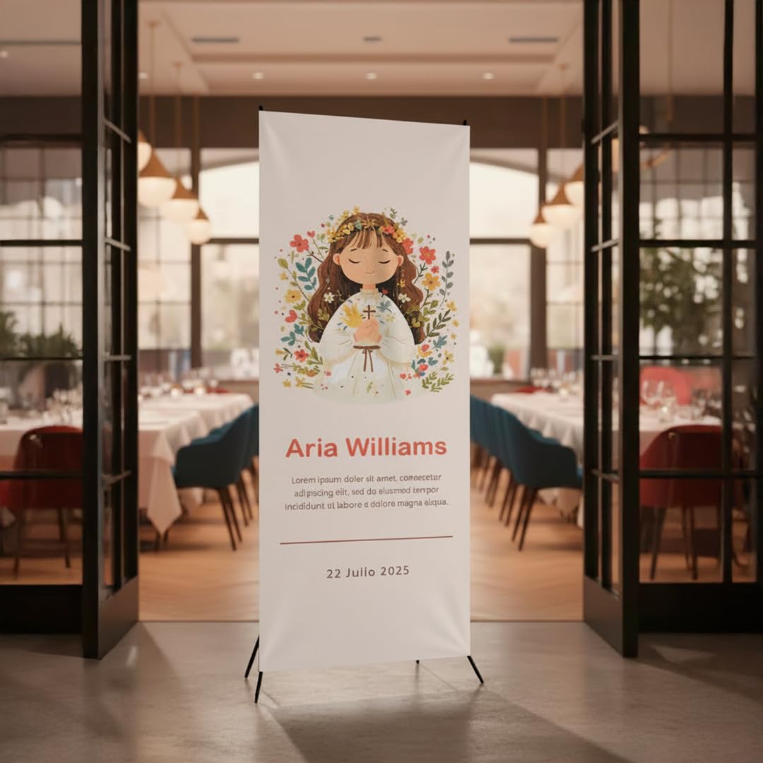 X banner personalizzato | Espositore pubblicitario con stampa inclusa | Photocall personalizzabile 80 x 180 cm | Tela in PVC con struttura a X + custodia per il trasporto