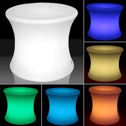 Miniatura 4 de Mesa LED inalámbrica de 16 pulgadas, silla multiusos, taburete de lámpara LED con control remoto, 16 colores RGB, recargable, impermeable, asiento