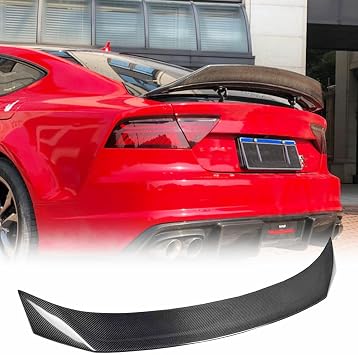 جناح خلفي من ألياف الكربون S7 متوافق مع منفذ مصنع جناح جناح غطاء صندوق السيارة الخلفي Audi A7 S7 RS7 2013-2018
