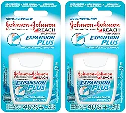 Kit Com 2 Fita Dental Johnson'S Expansion Plus 50m | Pack Econômico