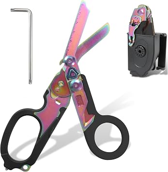 Trauma Shears, Emergency Rescue Shears,Stainless Steel Foldable Scissors Pliers,Outdoor Camping Multifunctional Rescue Scissors Tools