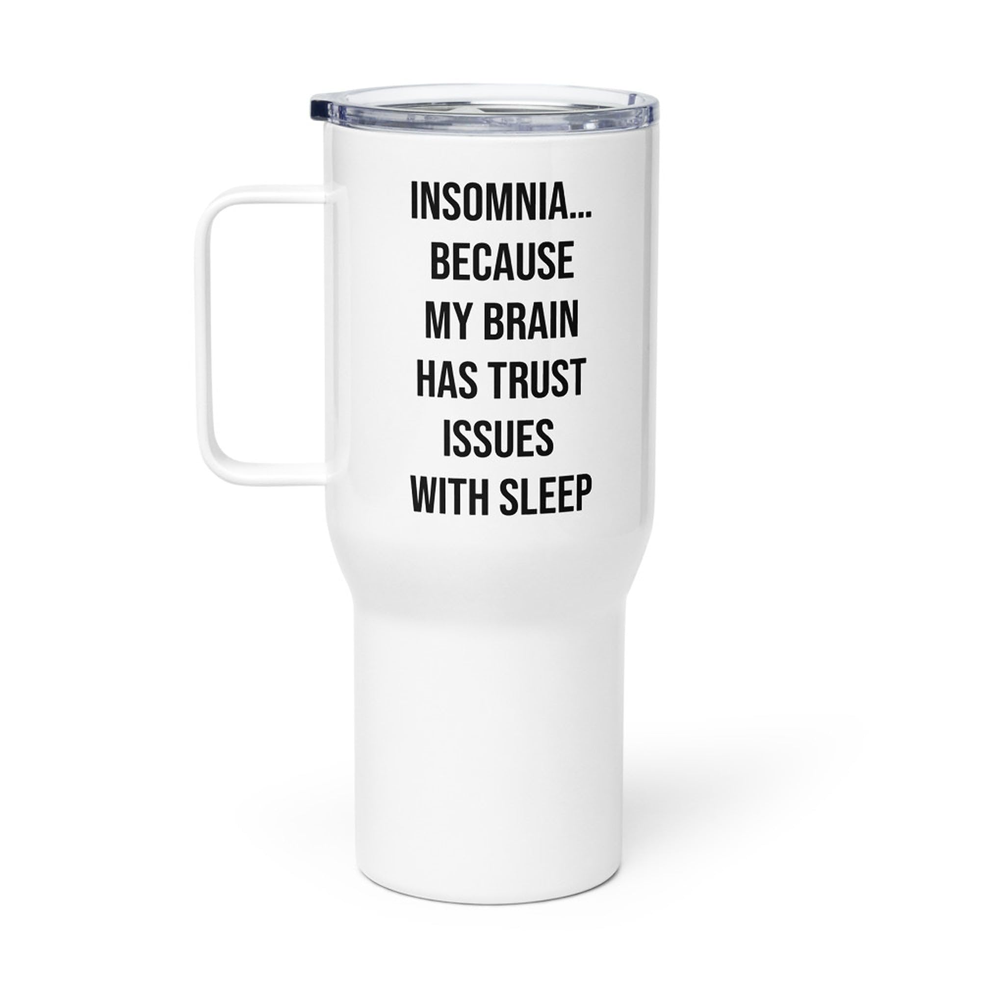 Taza de Viaje Insomnio con Asa, Regalo para Personas con Insomnio