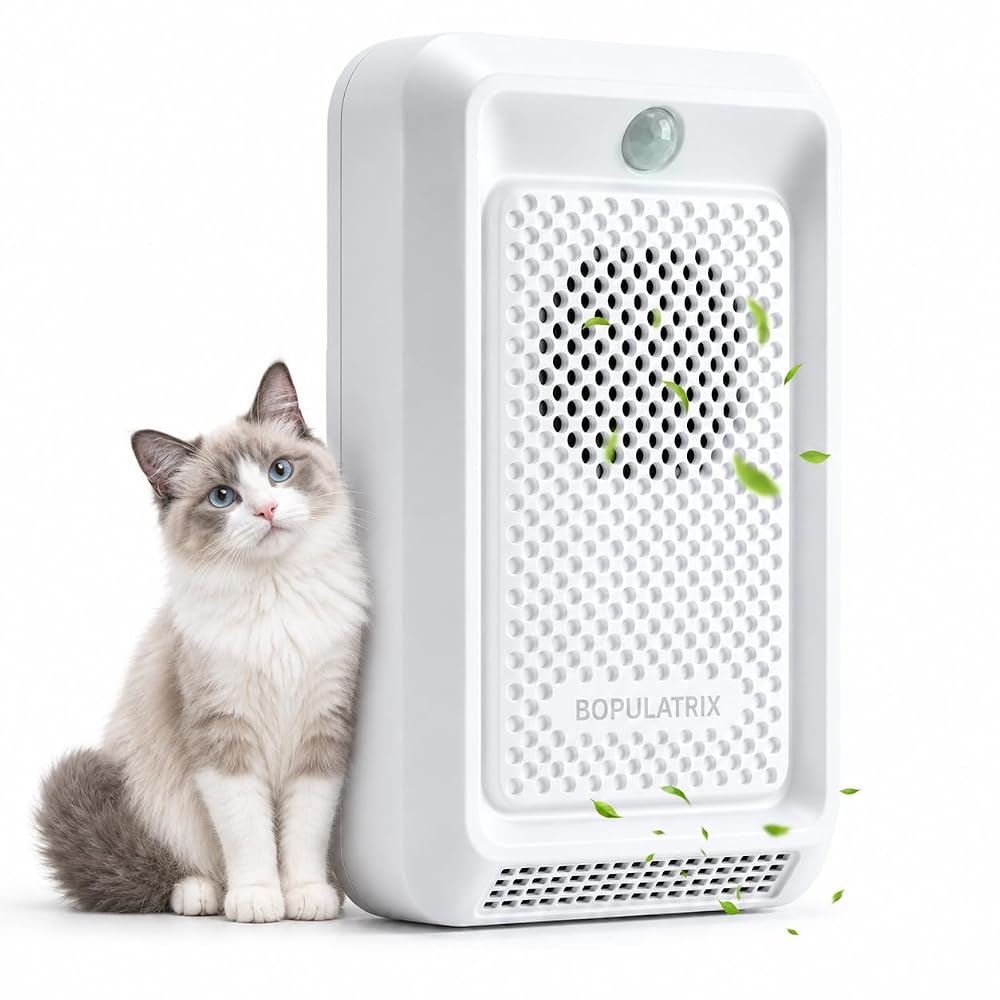 Cat Litter Deodorizer - White ABS Rechargeable Pet Odor Eliminator