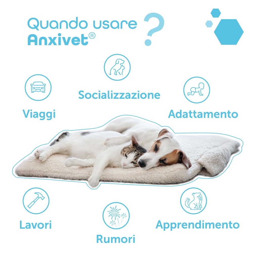 MP Labo Anxivet® - Favorisce Il Benessere e l'adattamento alle situazioni stressanti della Vita Quotidiana per Cani e Gatti (500 MG, 56 UI, 30 Capsule)