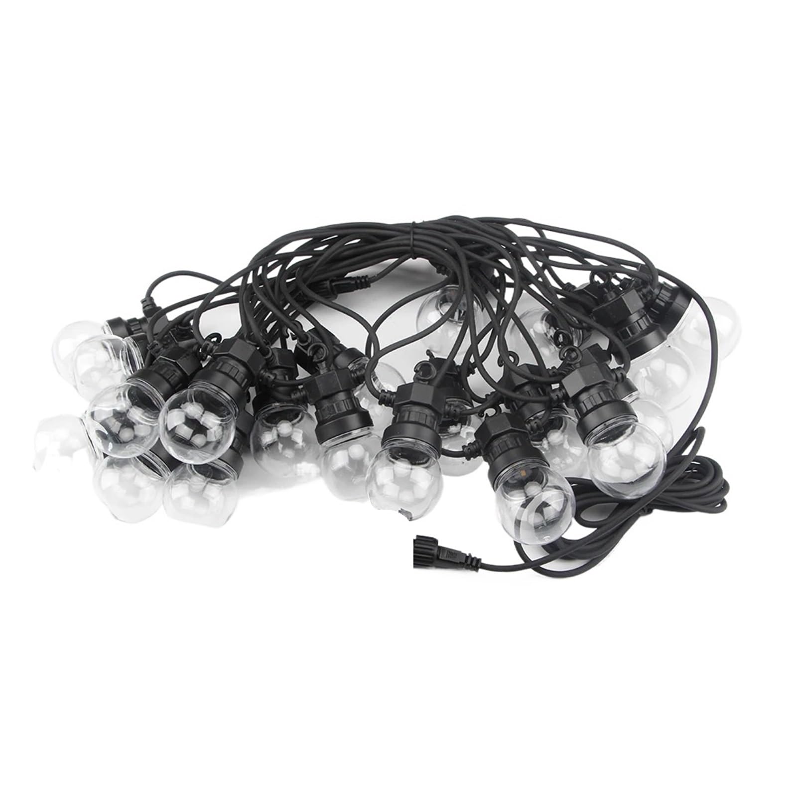 Sternen-Lichterketten, Lichterkette mit Kugeln, mehrfarbig, 8 m/13 m/24 m, Außendekoration(Clea Bulb,UK-13M 20BULBS)