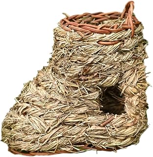 GANAZONO Grass Birdhouse Small Bird nest Grass Bird nest Garden Accessories Weaving Birds nest Birds