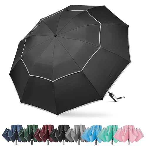 G4Free 54/62 Inch Inverted Golf Umbrella Reflective Stripe