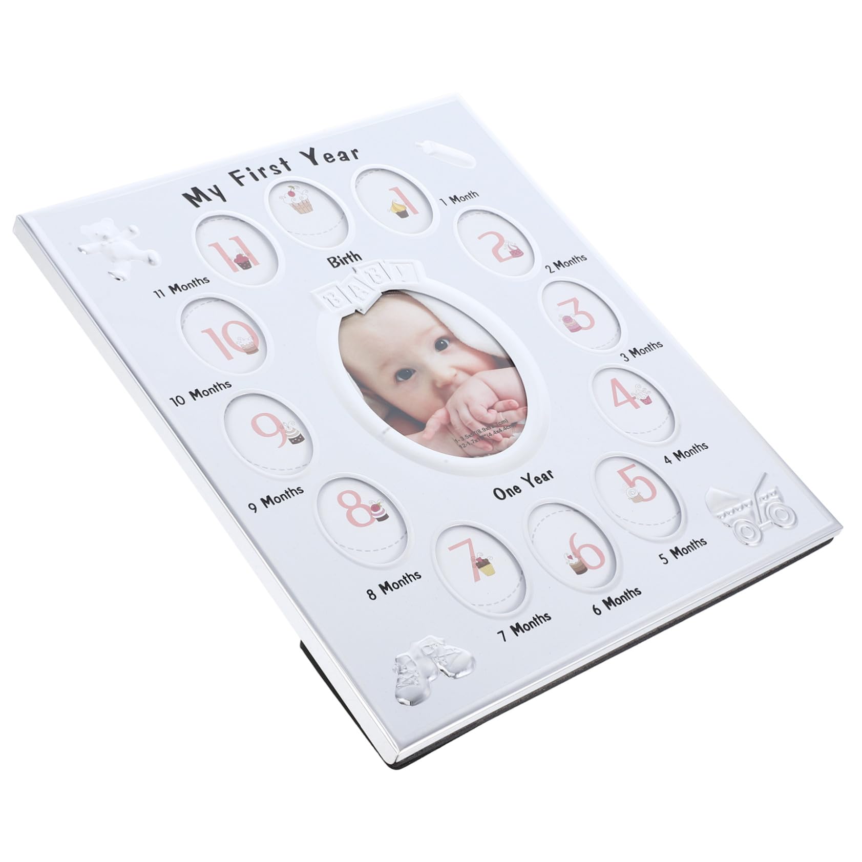 Cadre photo bébé blanc en métal pour afficher les souvenirs dans la chambre