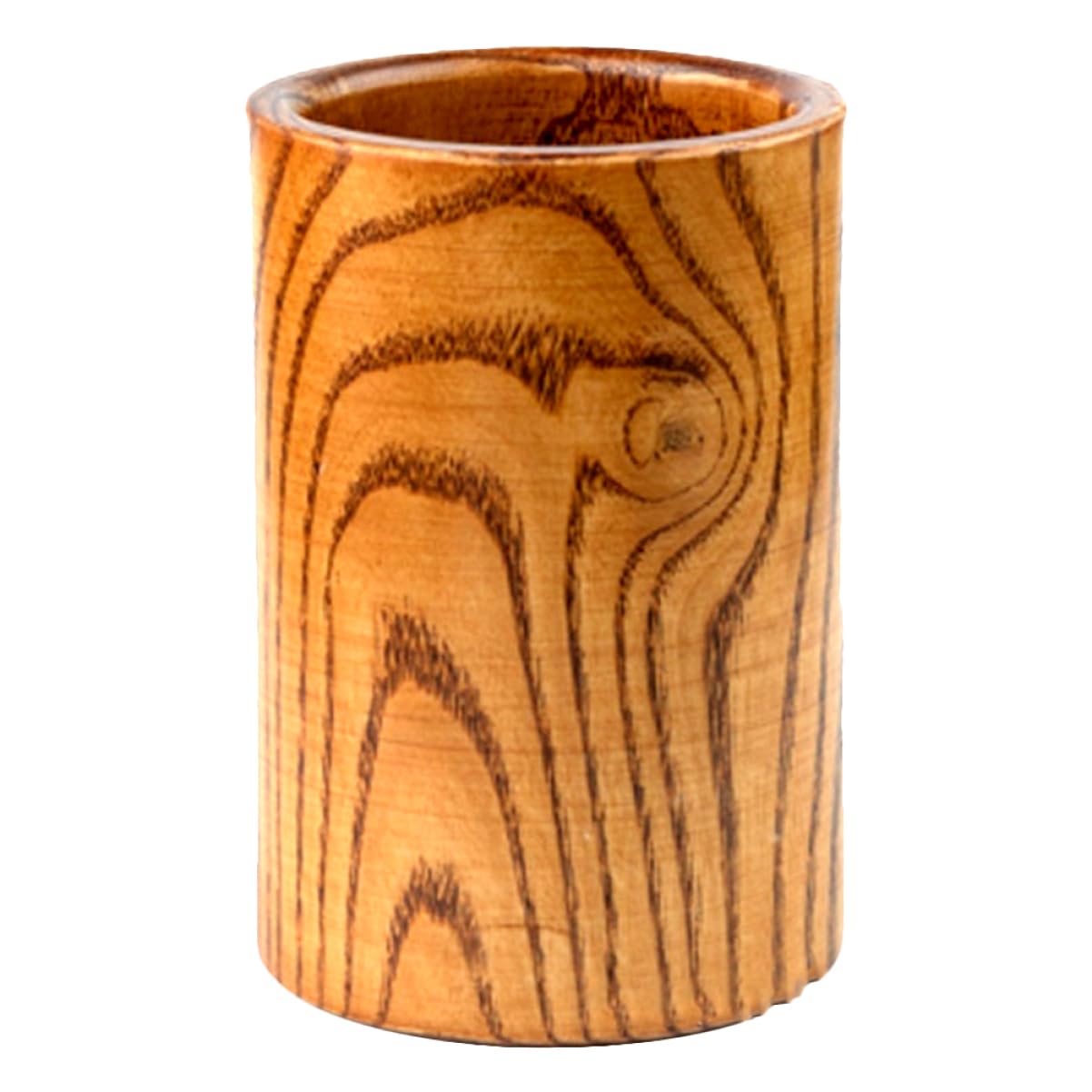 OKUMEYR 1Pc Creative Utensil Holder Stylish Kitchen Countertop Organizer for Chopsticks Spoons Forks More Premium Wood Storage for Home Hotel and Restaurant Use