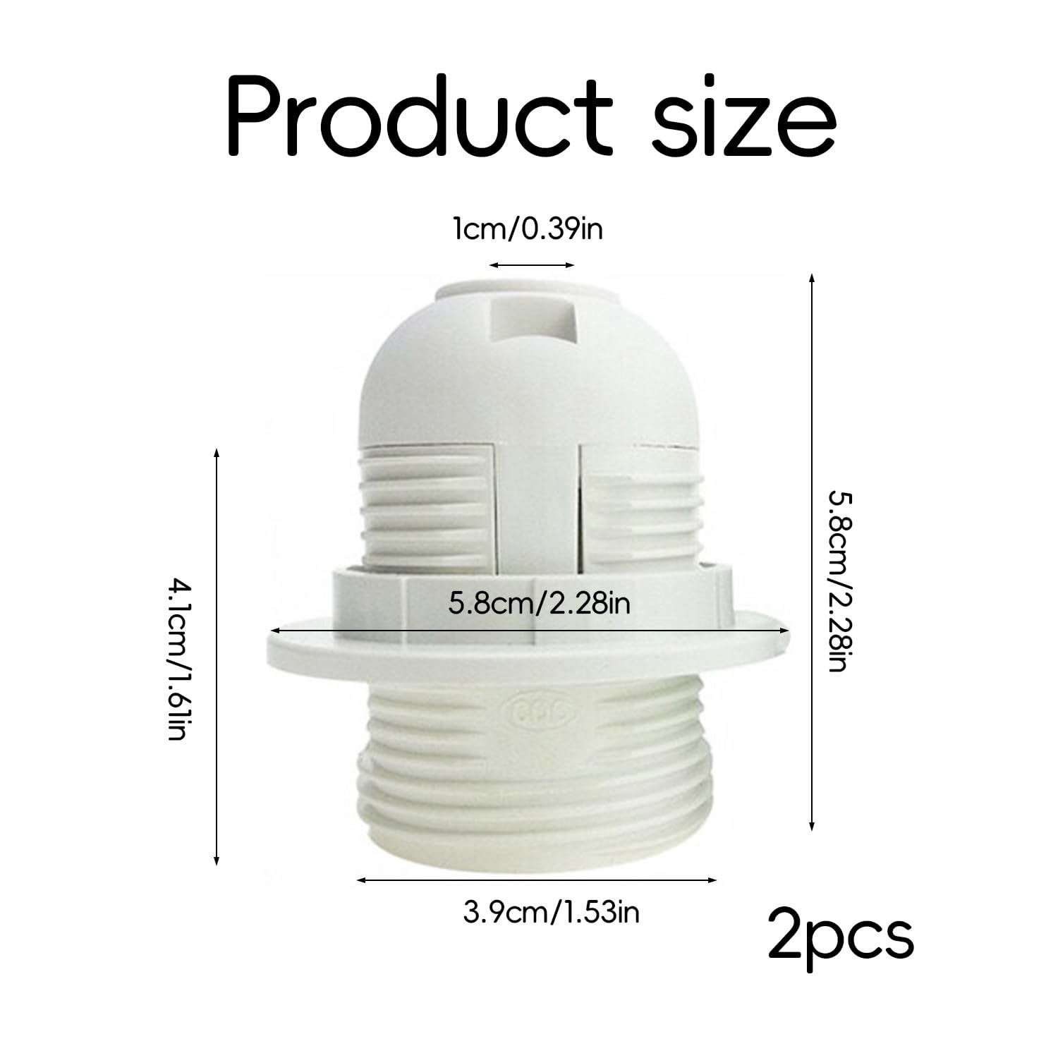 Lampenfassung, 2 Stück E27 Steckfassung Lampenfassung Adapter mit Lampenfassung, 2 Stück E27 Steckfassung Lampenfassung Adapter mit