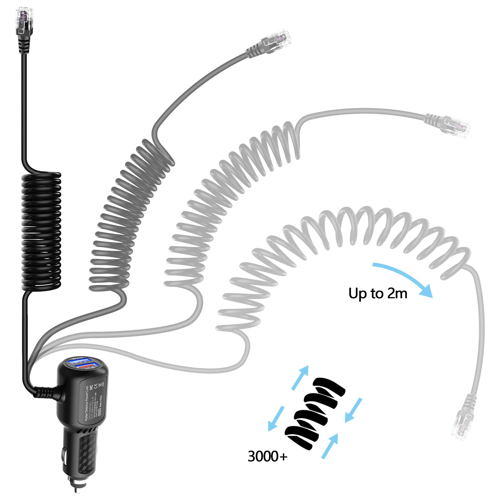 Radar Detector Reviews » Blog Archive » Check Out This Generic DC Coiled/Curled Power Cord Replacement for Cobra Elite Road Scout 2-in-1 Radar Detector and Dash Camera System