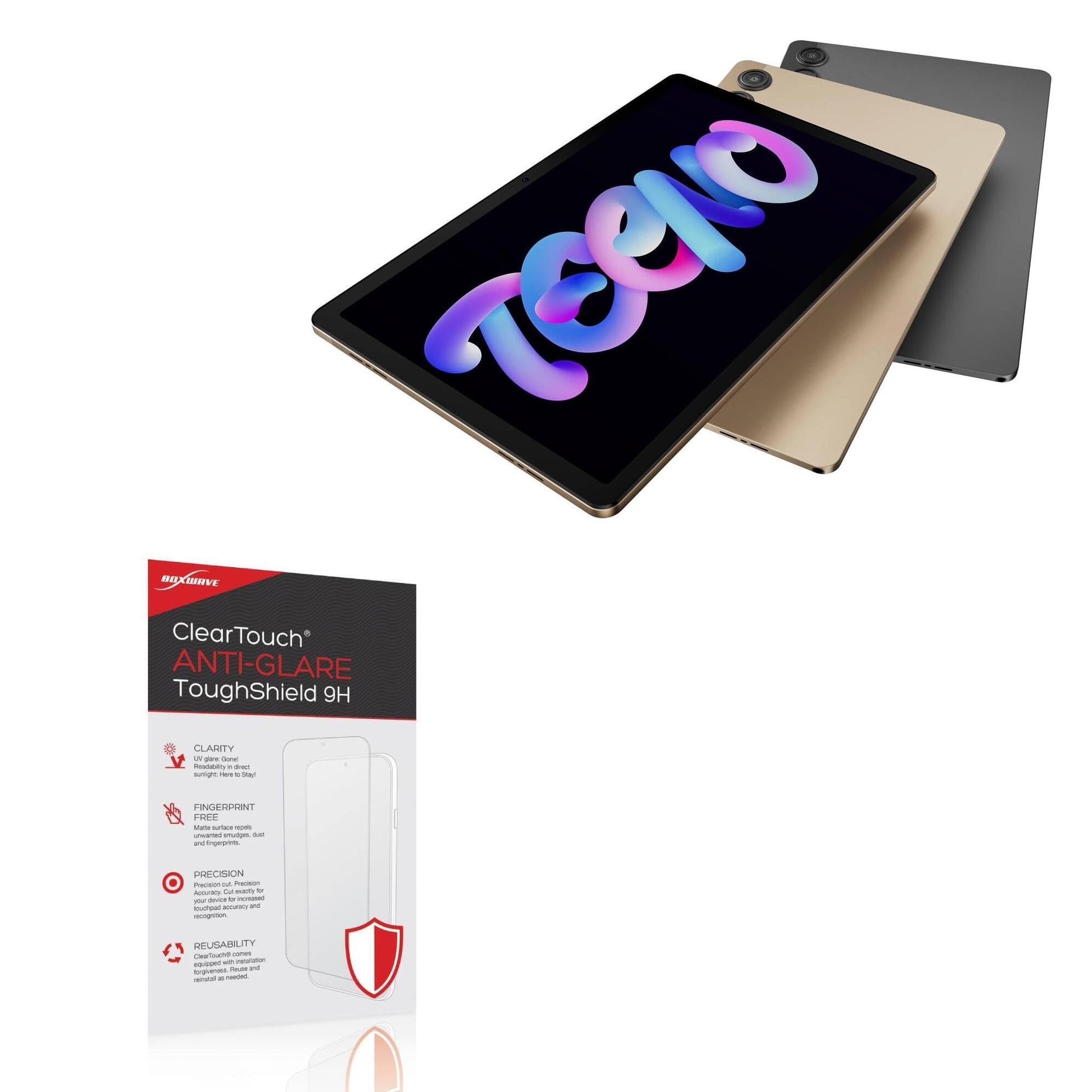 BoxWave Screen Protector Compatible with Tecno Megapad - ClearTouch Anti-Glare ToughShield 9H (2-Pack), Anti-Glare 9H Tough Flexible Film Screen Protector