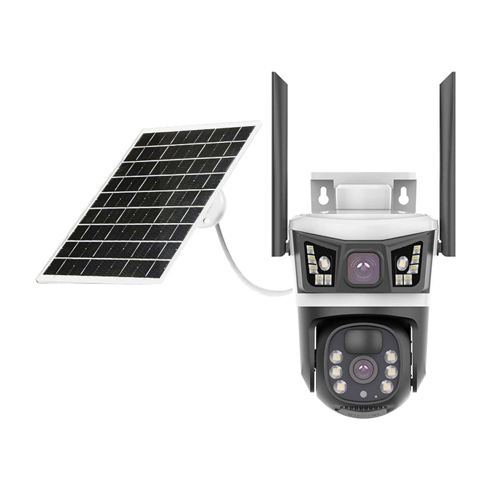 Oshpmbdlyfj One Color 12Mp 6K Solar Security Cameras Outdoors 4G Sim Card Wireless Ip Camera Waterproof Pir Color Night Vision Cctv Cameras(4G Camera Add 64G)