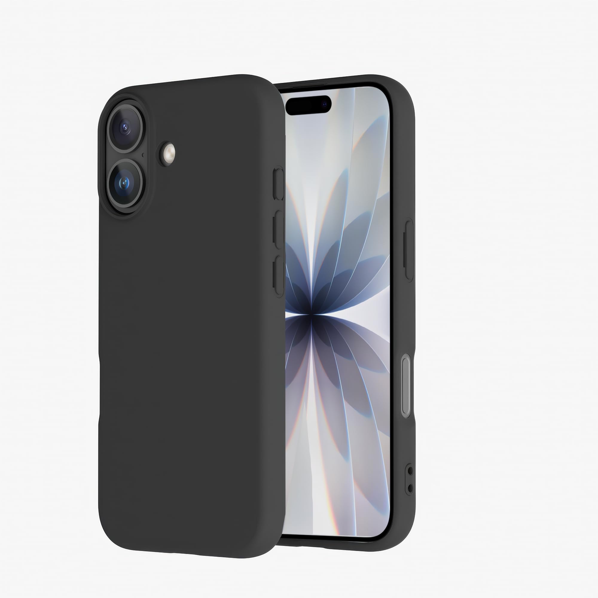 PinLiSheng 対応 iPhone 17 シリコン ケース 薄型 傷つけ防止 6.3インチ ブラック
