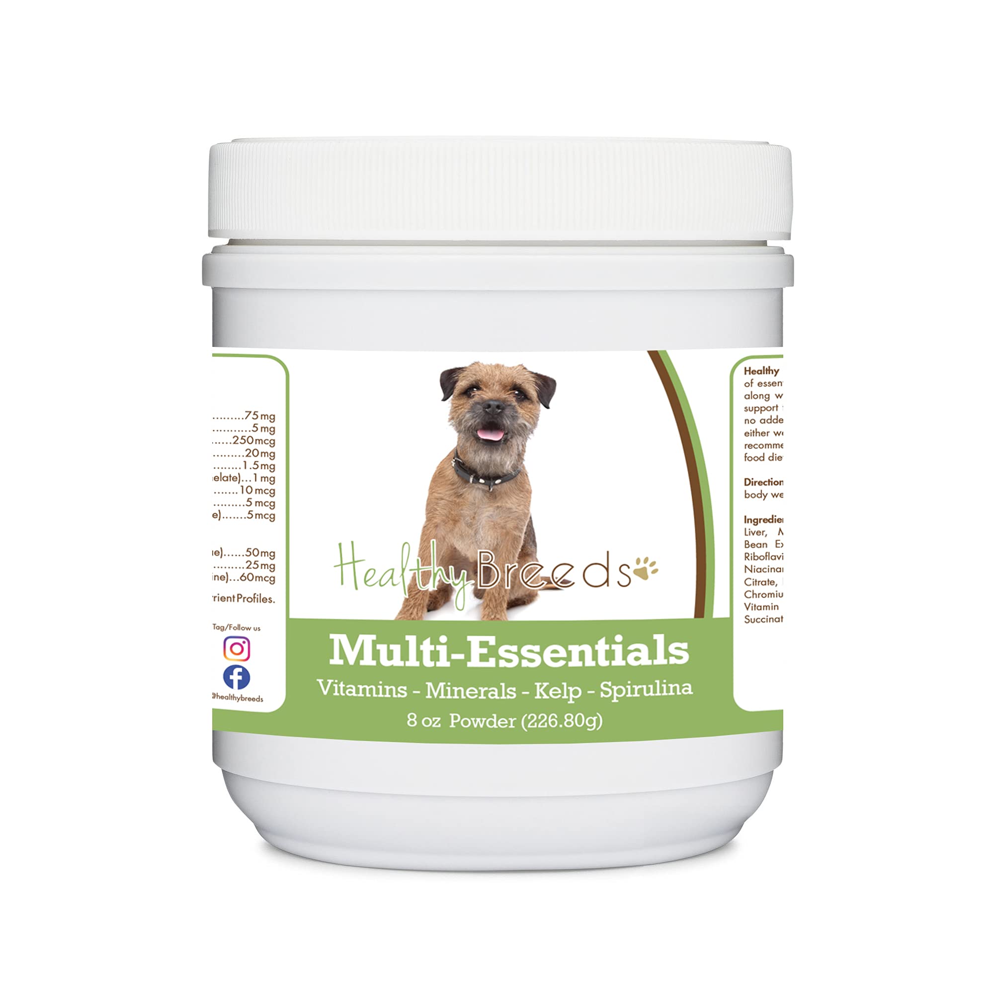Healthy Breeds Border Terrier Multi-Essentials Powder for Dogs - an Ideal Supplement of Vitamins, Minerals &amp; Antioxidants for Your Dog - 8 oz