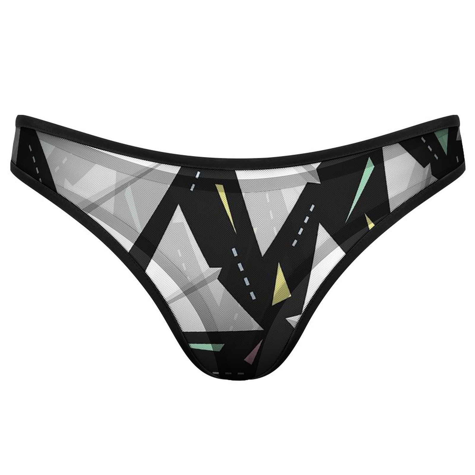 Anceky Women's As Pic Paper Airplane Thongs Sexy Pantie Underwear Stretch T-Back Briefs Bikini Panties