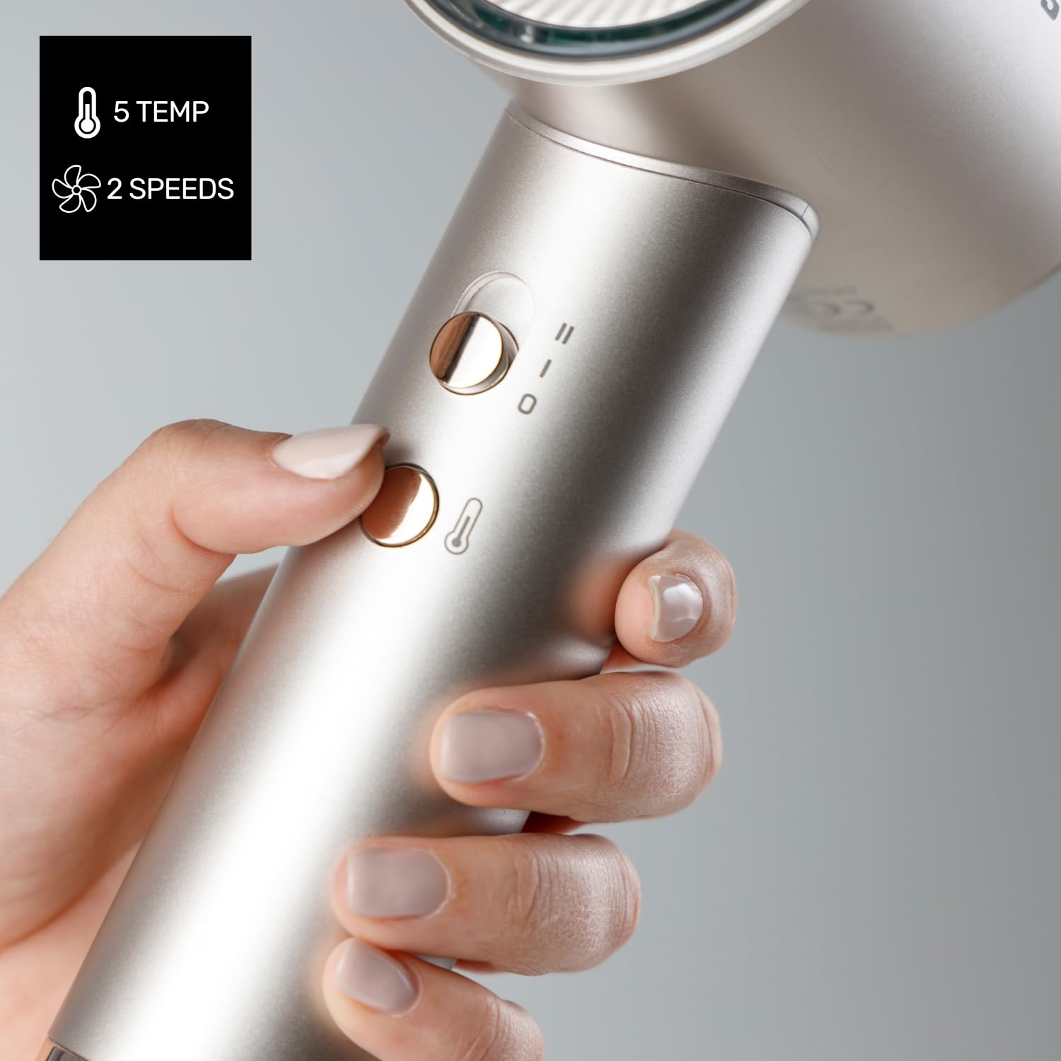 Taurus – Secador de Pelo Digital Force Protect, Ionic Care, 10 Niveles de Velocidad y Temperatura, Oscillating Temp Protect, Memoria, Luz LED, Filtro magnético, Accesorios incluidos