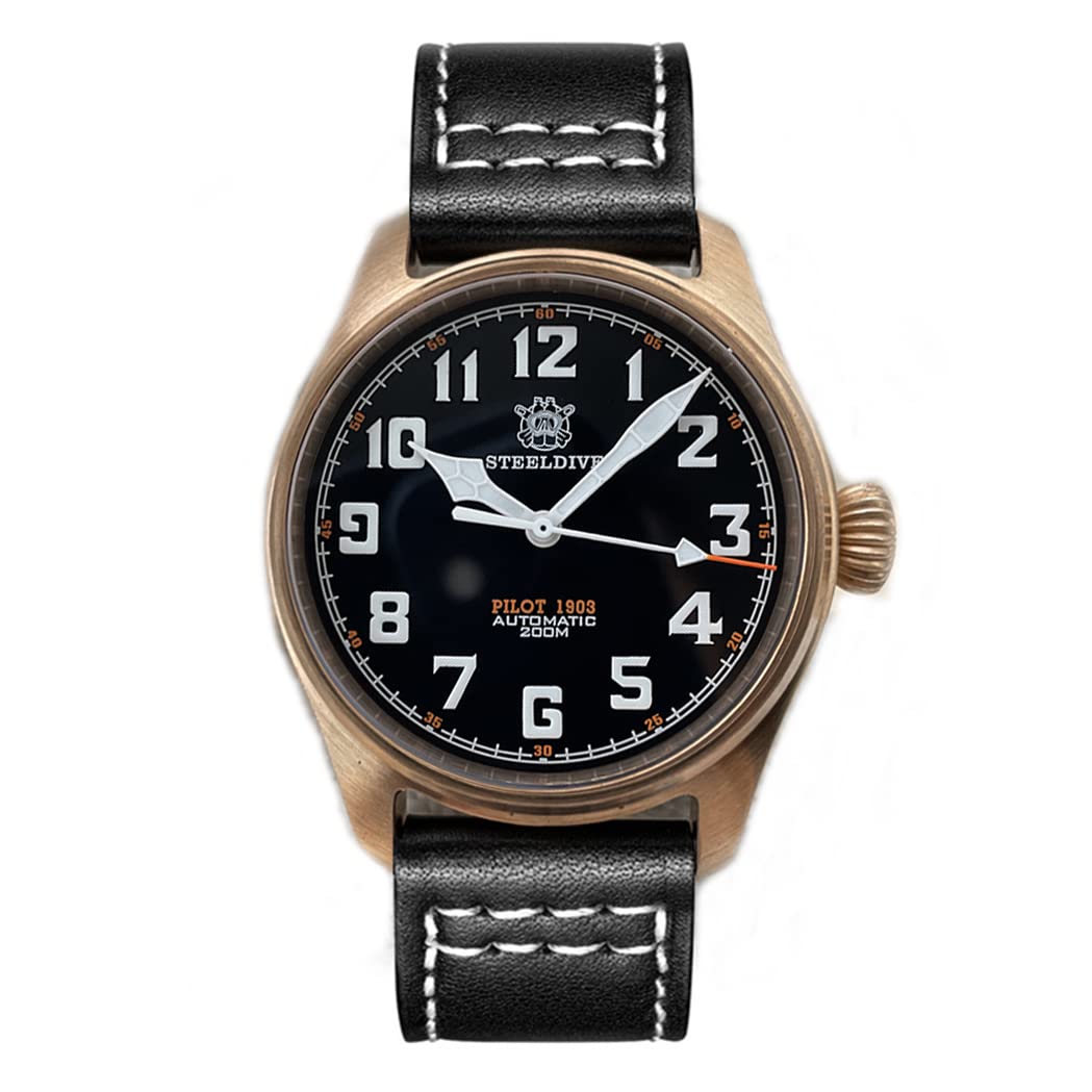 Steeldive SD1940SV Herren-Armbanduhr aus massiver Bronze, 20 Bar, wasserdicht, Saphirglas, NH35, Taucharmbanduhr, 39 mm, Farbe 2, Retro