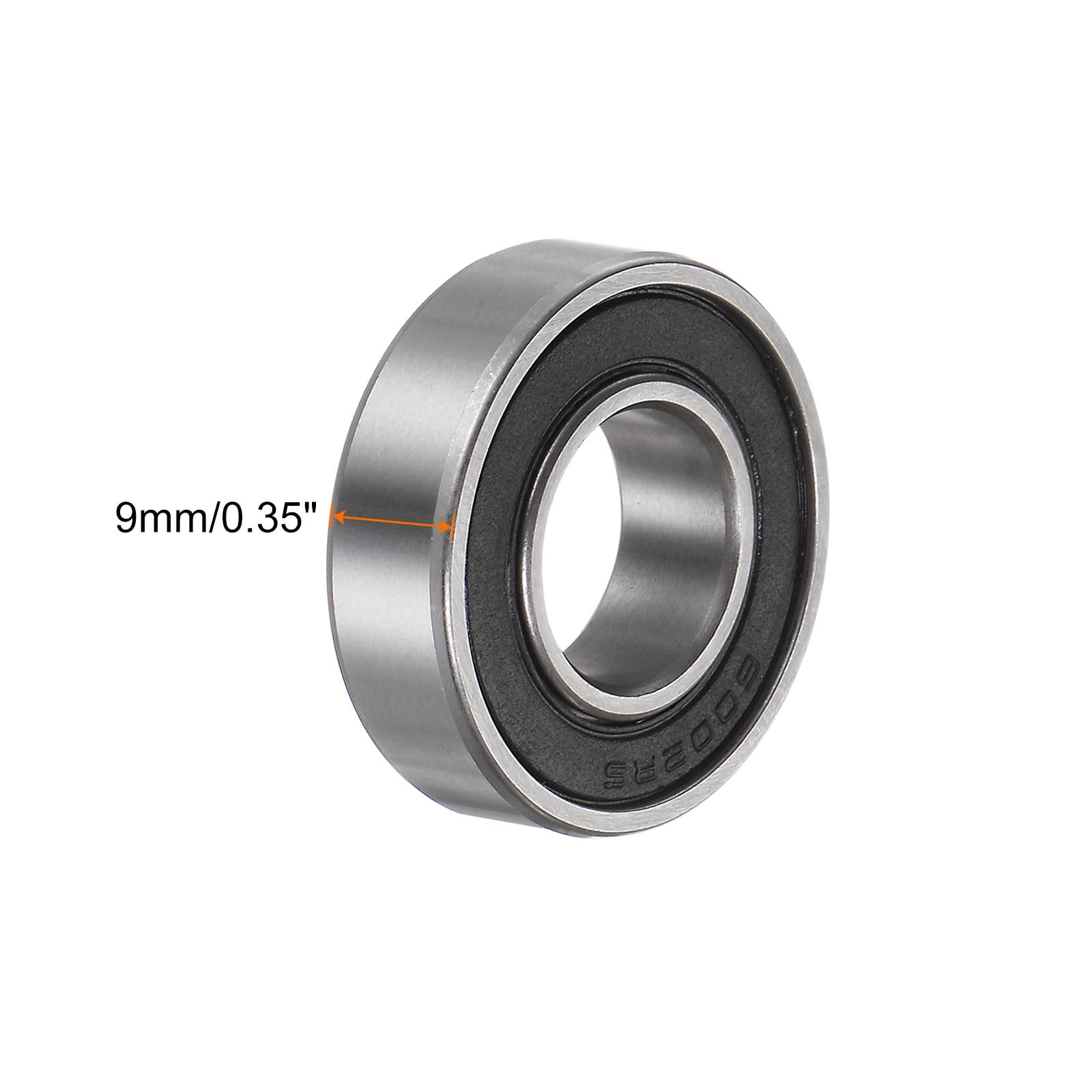 QUARKZMAN 2 szt. Łożyska kulkowe z głębokim gardłem 6002-2R, podwójnie uszczelniona stal chromowa Z2, 15 mm X 32 mm X 9 mm