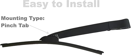 Miniatura 8 de EASIMOR Limpiaparabrisas trasero con brazo de repuesto para Hyundai Elantra GT i30, limpiaparabrisas trasero, repuesto para ventana trasera de