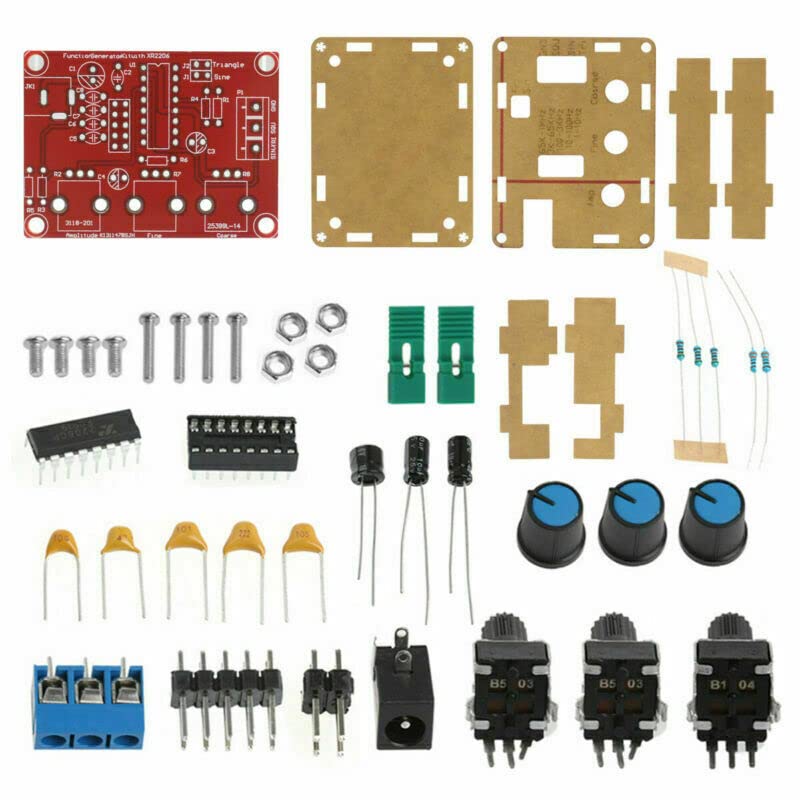 Image of Mustpoint XR2206 Function Signal Generator DIY Kit Sine Output 1HZ-1MHZ with Acrylic Case by DIY
