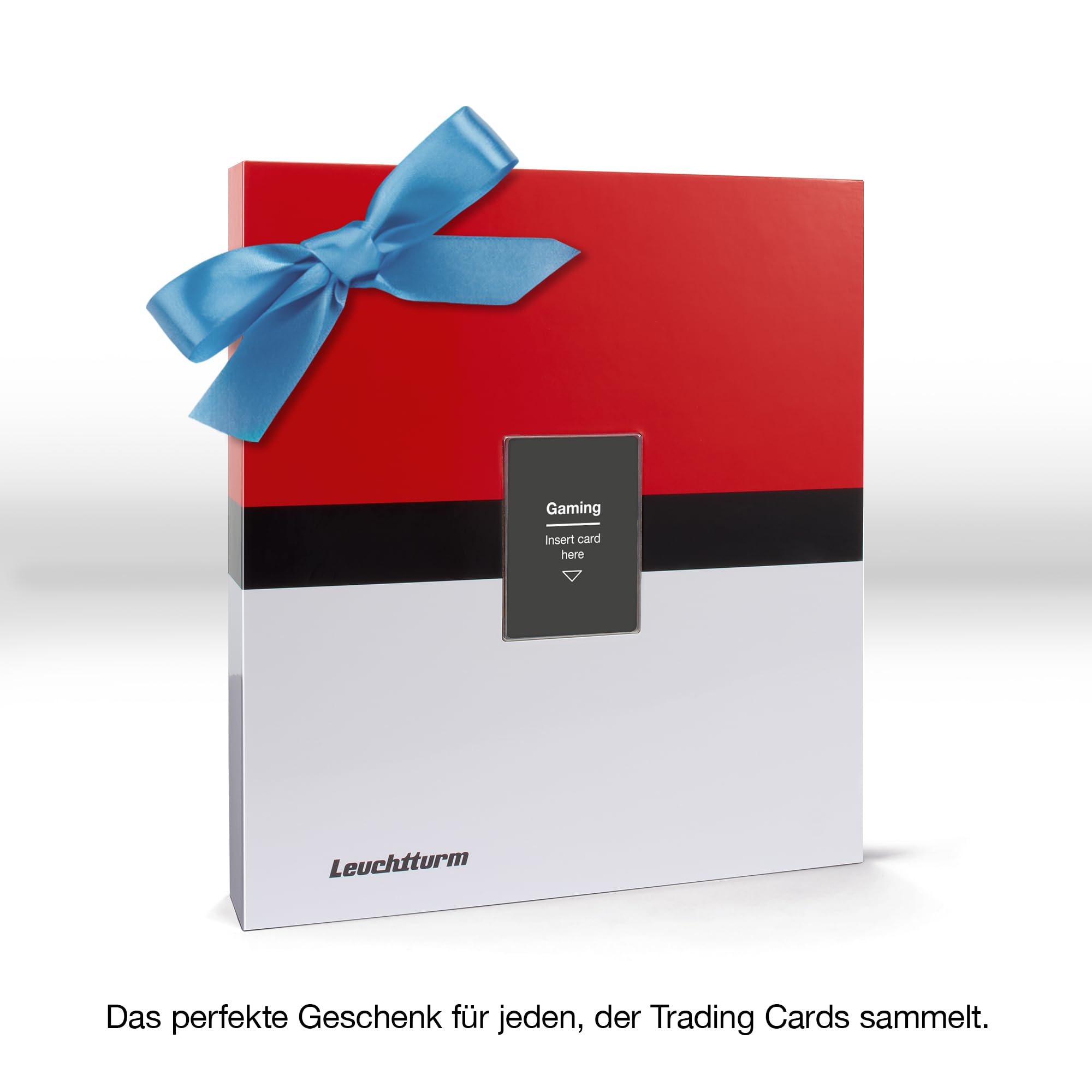 Leuchtturm 372285 TCG Album Pro - für 315 Sammelkarten wie Pokémon oder Digimon - A4 Hardcover rot-weiß - inkl. 5 Grande Pro Hüllen klar