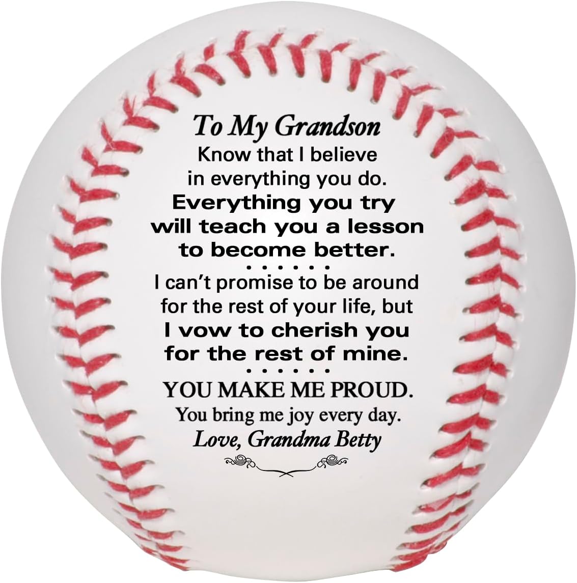 Personalized Baseball to Our Grandson, to Our Son, to My Son, to My Grandson from Mom & Dad - from Grandma & Grandpa - Graduation Birthday Wedding Anniversary Keepsake