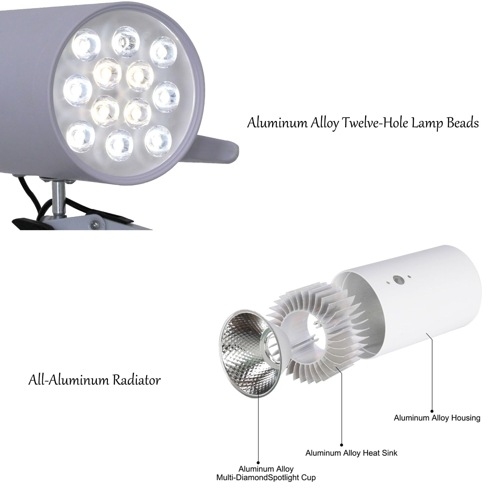Lampe D'examen Médical à LED 12 W, Lampe D'examen Médical Sans Ombre, Lampe D'examen Gynécologique, Lampe D'examen col de Cygne, avec Bras de Lampe à Ressort