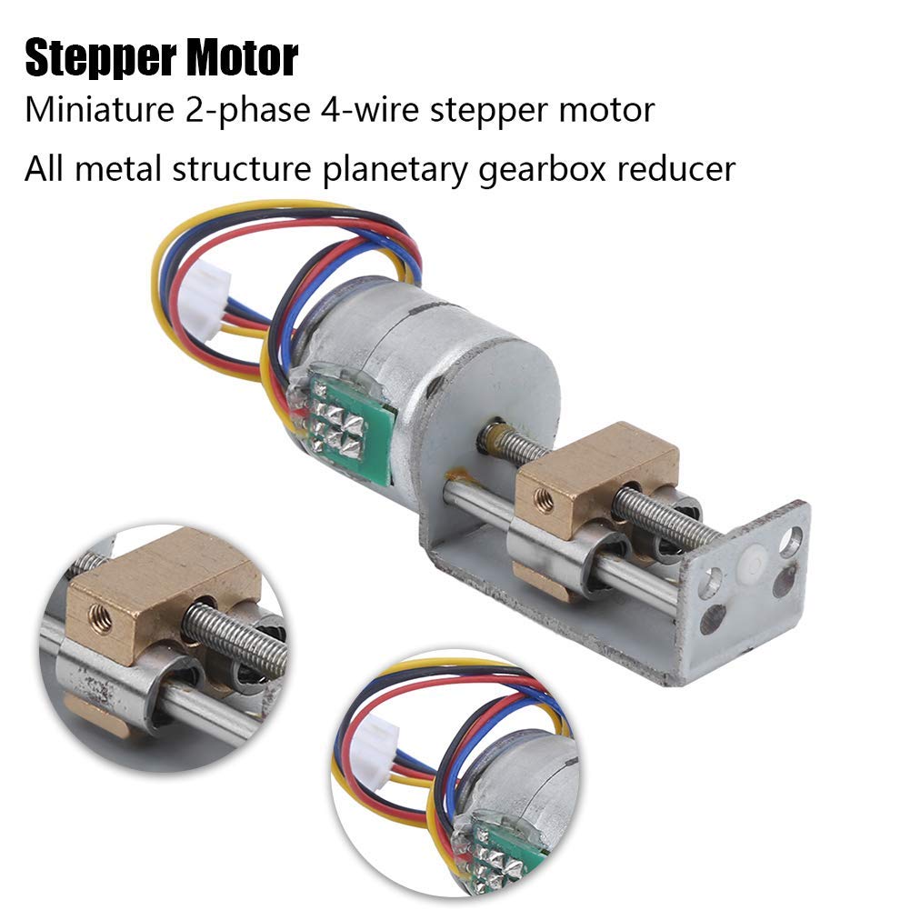 Schrittmotor mit Mini-Linear-Leitspindelmutter-Schieber, 20 mm bewegliche Schubmotoren Gleitführungsschiene CNC-Schraube für CNC-Fräser Engrvaving Fräsmaschine