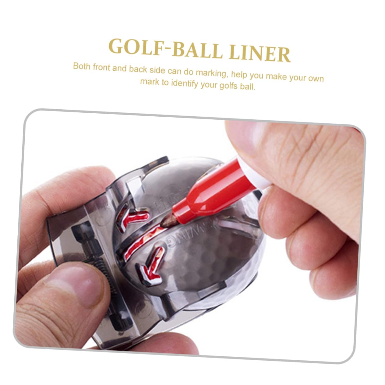 BESPORTBLE 3 Sets Golf Markierstift Golfzubehör Golflinienmacher Einfach Zu Verwendende Tragbare Golflinienschublade Mit Kunststoff-Tee