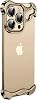 Case for iPhone 1616 Plus16 Pro16 Pro Max, Minimalist Protective Irregular Metal Bumper Phone Case with Camera Cover, Heat Dissipation Shockproof Case