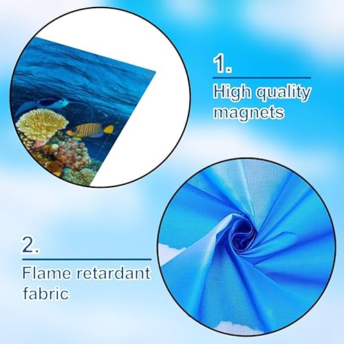 Miniatura 6 de Paquete de 4 cubiertas de luz fluorescente para luz de techo, filtros de luz subacuática de arrecife de coral para aula, oficina, hogar, cubierta de