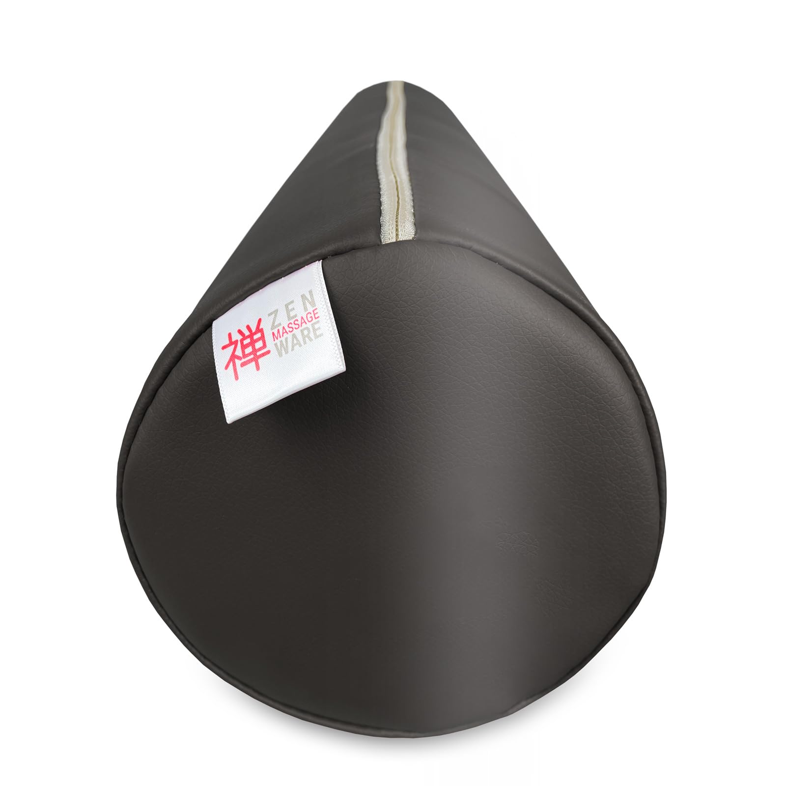 ZEN Nackenrolle mit Bezug aus Kunstleder 60x15x15cm - runde Vollrolle, Beinrolle für Bett, Kissenrolle, Knierolle, Rollkissen Lagerungsrolle für Beine, Physiotherapie & Massageliegen Zubehör (Schwarz)