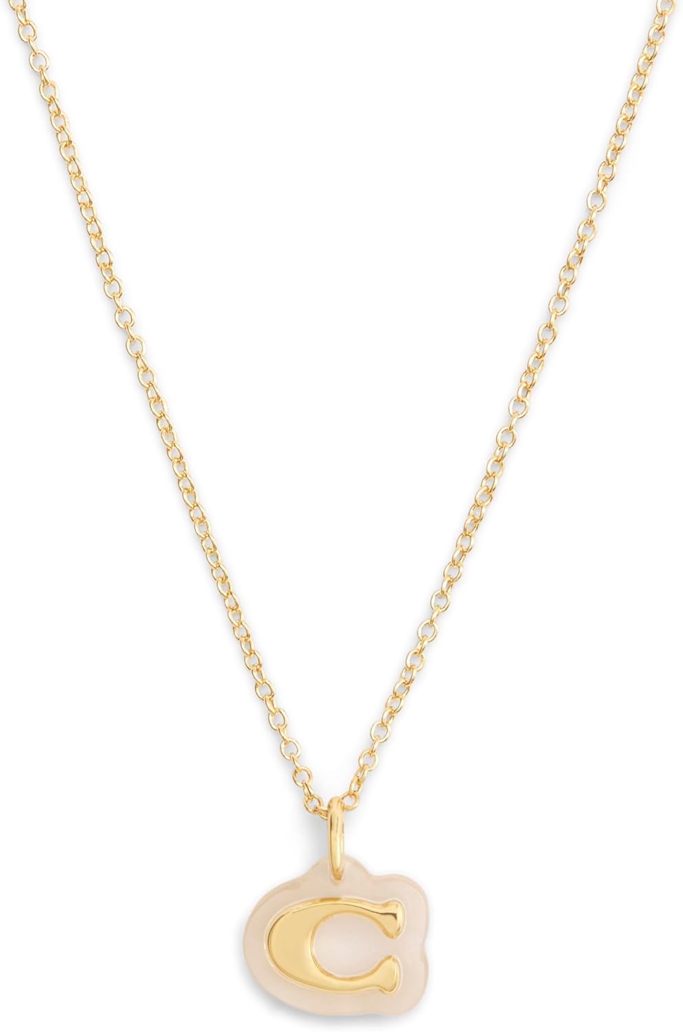 COACH Signature C Lucite Pendant Necklace - Image 2