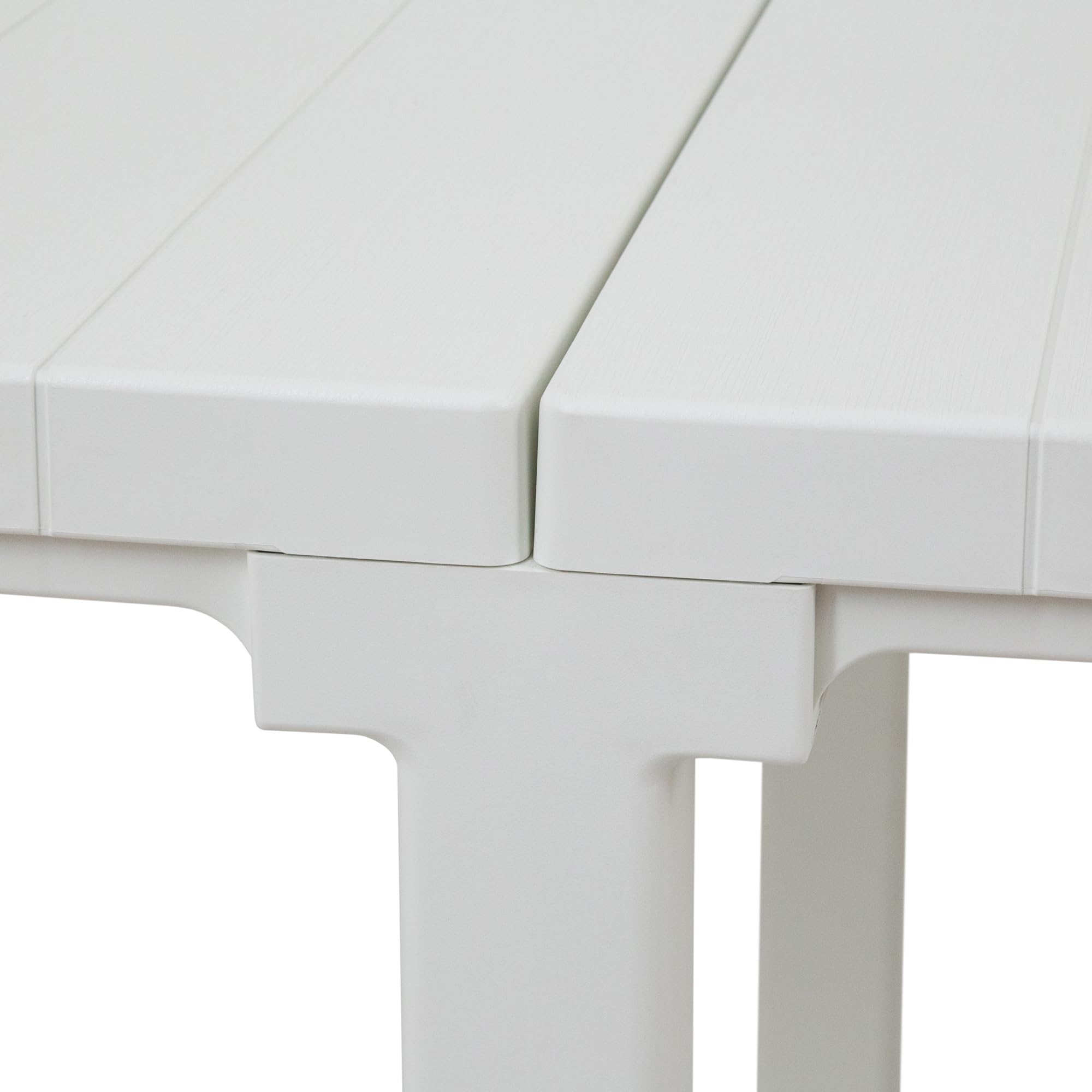 Toomax Golia Tavolo da giardino modulare bianco con finitura effetto legno, 294x88x74h cm, tavolo grande adatto fino a 10 persone, resistente ai raggi UV, ideale per interno ed esterno