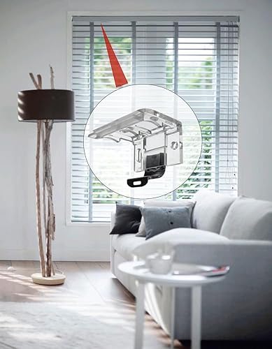 Miniatura 6 de 6 piezas de soporte de sombra inalámbrico, soporte de montaje con clip de metal, mini clips de soporte de montaje para persianas plisadas de PVC de